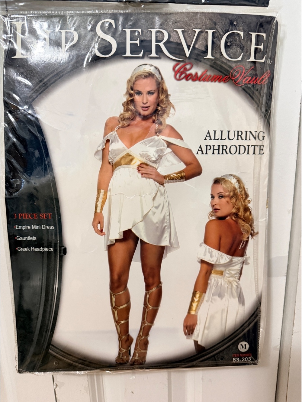 Lip Service Alluring Aphrodite Costume 3 Piece Set Medium - Picture 1 of 4
